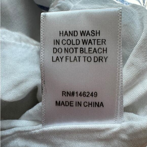 Baltic Born Cornith Maxi Dress Size MEDIUM Blue White Tropical Beach Wrap - Picture 10 of 11